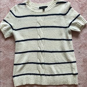 Short sleeve striped Spring sweater